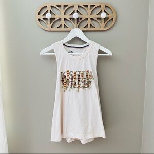 Pilcro by Anthro. Joshua Tree Twist-Back Tank Top Cream Sz Small